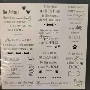 Cloud 9 Design SIMPLE THOUGHTS OF DOGS-WOOF! Clear Cling Stamps Set of 16 NEW